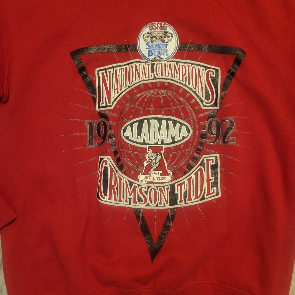 Vintage 90s Alabama Crimson Tide Crewneck Sweatshirt Mens Medium Nutmeg USA Made